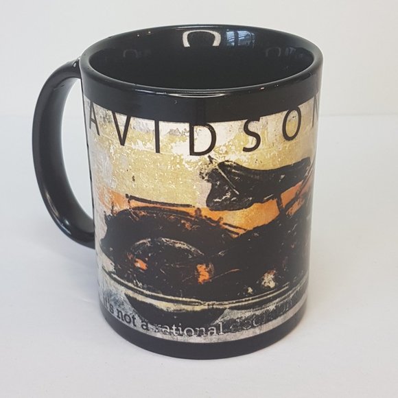 Vintage 2010 HARLEY-DAVIDSON Mug Teacup Licenced Mug Black Motorcycle Motorbike - Picture 4 of 16